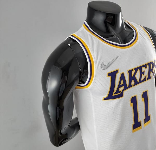 75th Anniversary IRVING #11 Los Angeles Lakers White NBA Jersey - Image 3