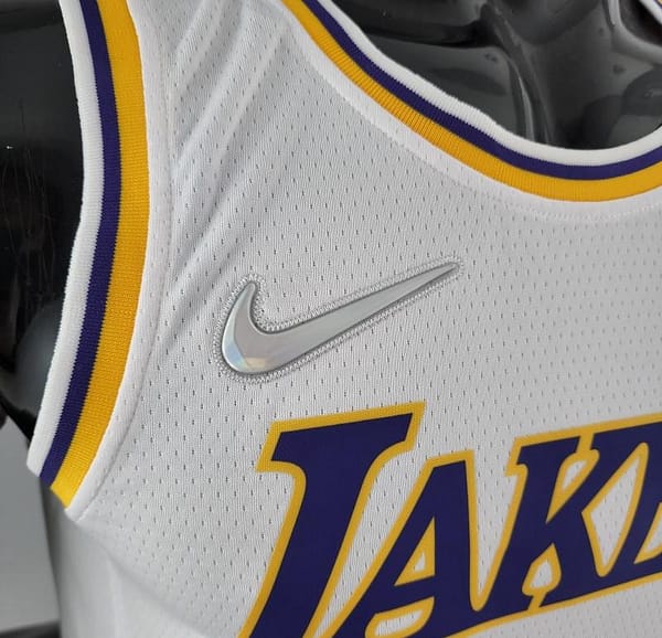 75th Anniversary IRVING #11 Los Angeles Lakers White NBA Jersey - Image 4