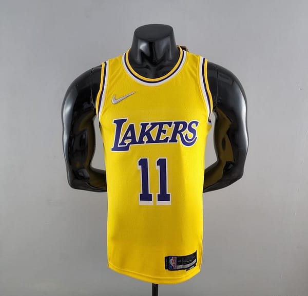 75th Anniversary IRVING #11 Los Angeles Lakers Yellow NBA Jersey