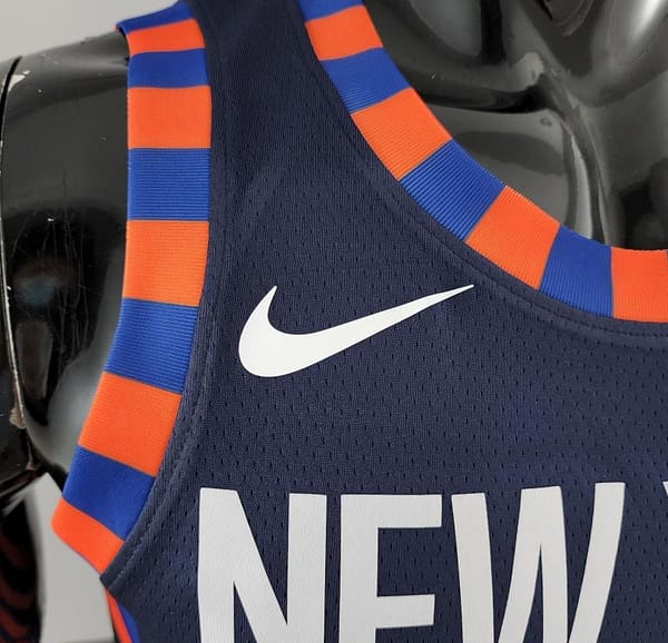 New York Knicks ANTHONY #7 Striped NBA Jersey - Image 6