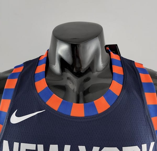 New York Knicks ANTHONY #7 Striped NBA Jersey - Image 7