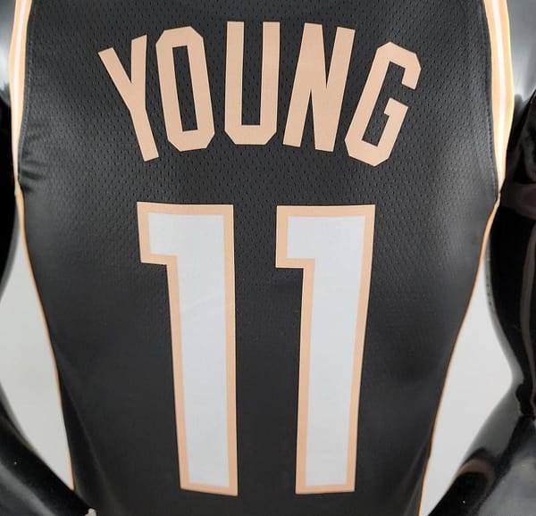 Atlanta Hawks Young #11 Limited Black NBA Jersey - Image 9