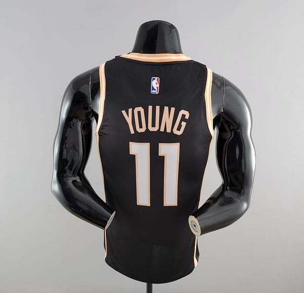 Atlanta Hawks Young #11 Limited Black NBA Jersey - Image 10