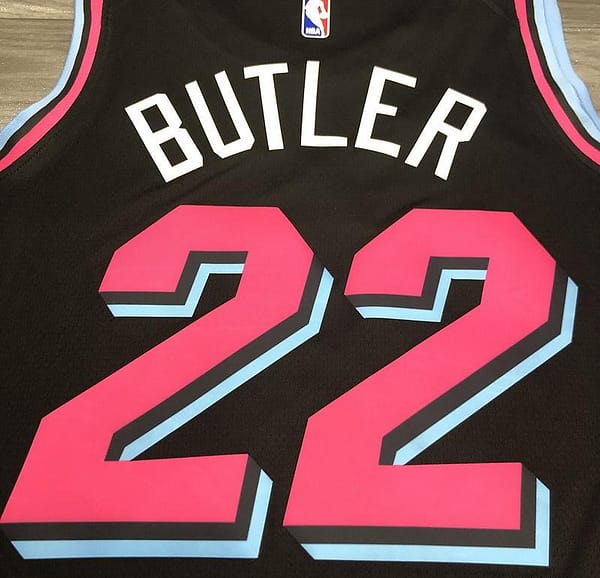 2019-20 NBA Heat Pressed Men's Black Miami Heat #22 Jimmy Butler City Edition Jersey - Image 8
