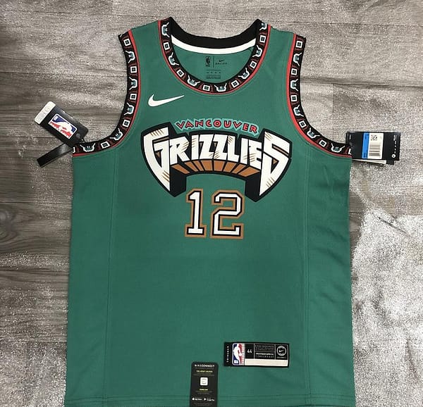 NBA Heat Pressed Men's Green Memphis Grizzlies #12 Ja Morant Basketball Jersey