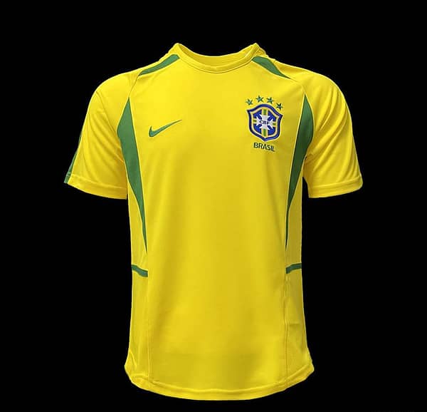 Retro 2002 Brazil Home Soccer Jersey