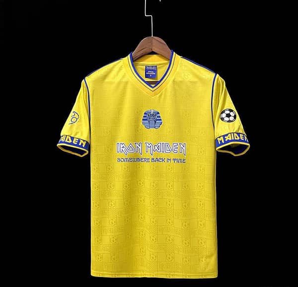 Retro 2008 West Ham Iron Maiden Yellow Jersey
