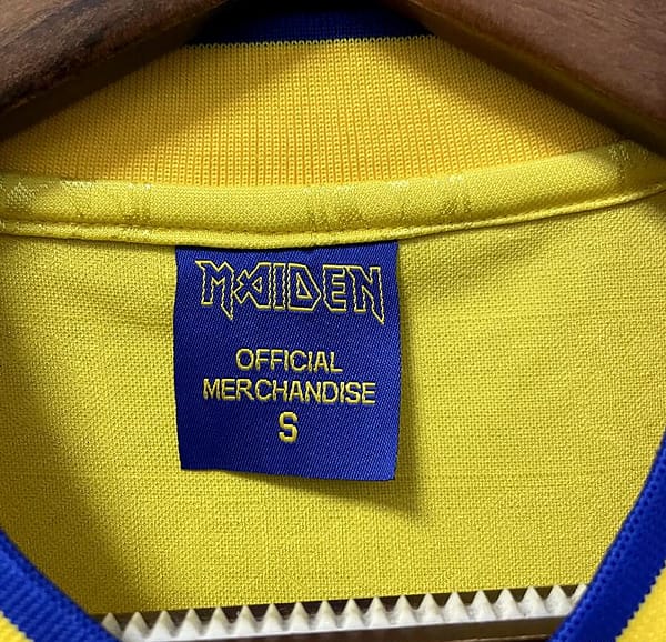Retro 2008 West Ham Iron Maiden Yellow Jersey - Image 11