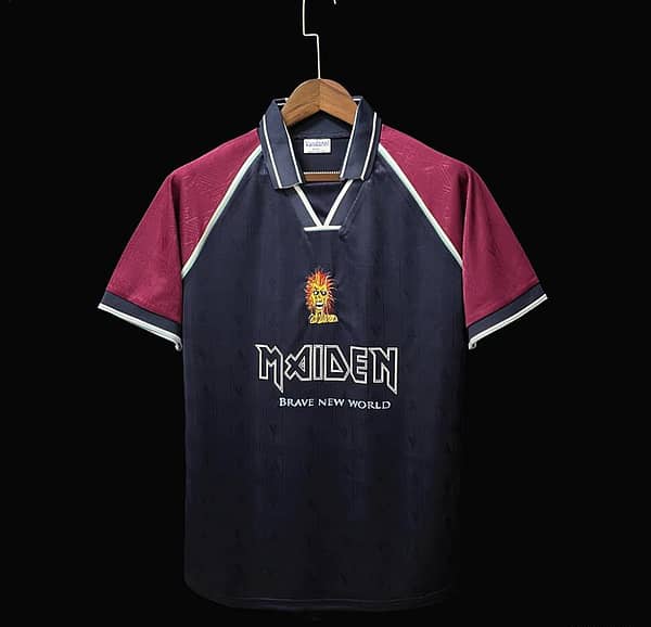 Retro 1999 West Ham Iron Maiden Home Soccer Jersey