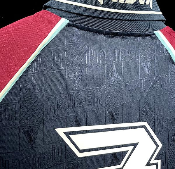 Retro 1999 West Ham Iron Maiden Home Soccer Jersey - Image 3