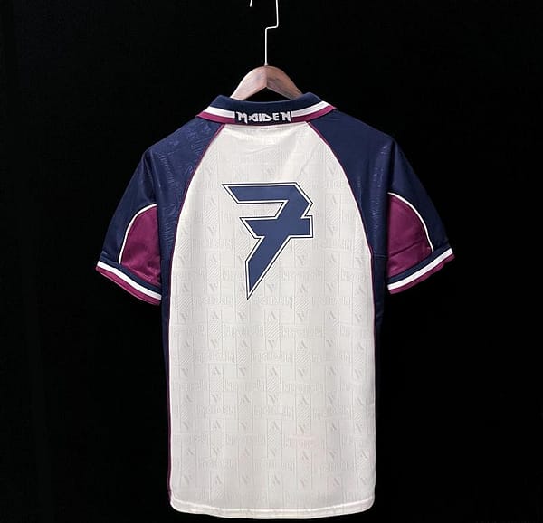 Retro 1999 West Ham Iron Maiden Away Soccer Jersey - Image 2
