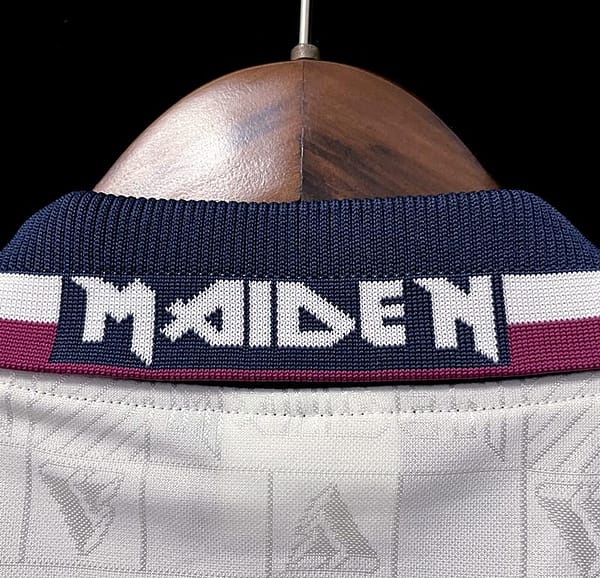 Retro 1999 West Ham Iron Maiden Away Soccer Jersey - Image 3