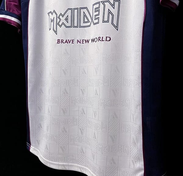 Retro 1999 West Ham Iron Maiden Away Soccer Jersey - Image 5