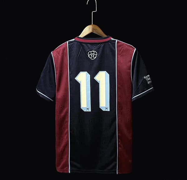 Retro 2011 West Ham Iron Maiden Home Soccer Jersey - Image 4