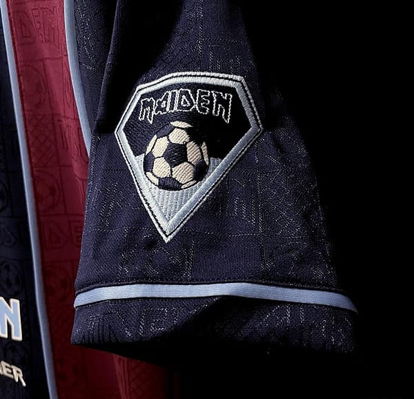 Retro 2011 West Ham Iron Maiden Home Soccer Jersey - Image 6