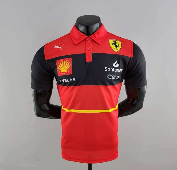2022 F1 Ferrari Red/Yellow Polos #0006