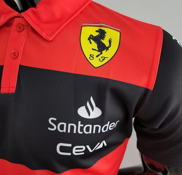 2022 F1 Ferrari Red/Yellow Polos #0006 - Image 5
