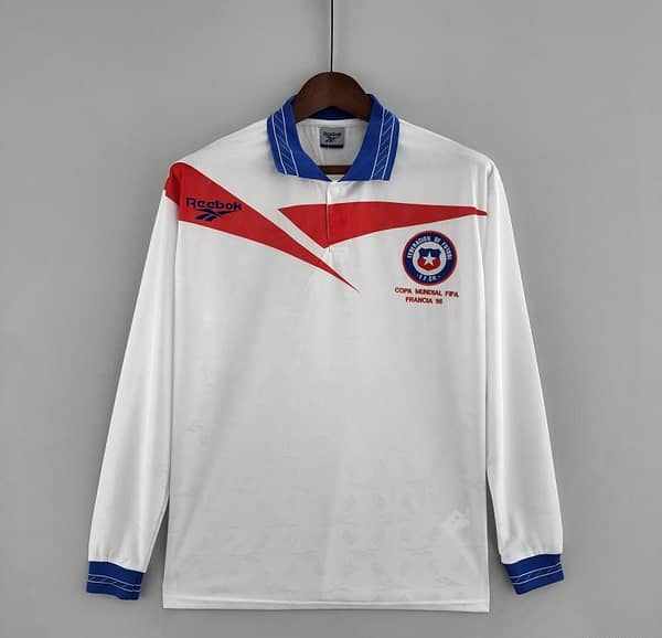 Retro Long Sleeve Chile 1998 Away Soccer Jersey