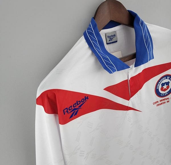 Retro Long Sleeve Chile 1998 Away Soccer Jersey - Image 5