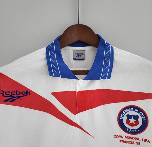 Retro Long Sleeve Chile 1998 Away Soccer Jersey - Image 8