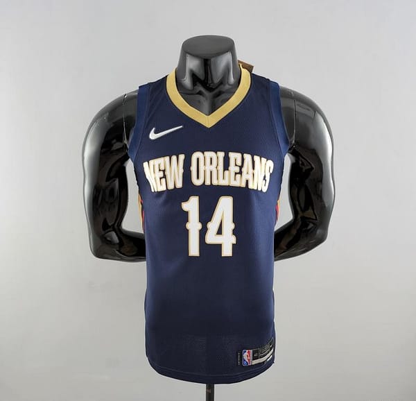 75th Anniversary New Orleans Pelicans Ingram #14 Navy Blue NBA Jersey