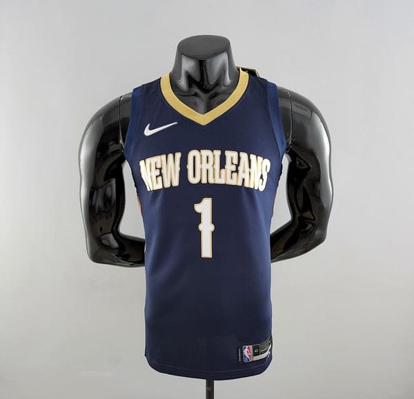 75th Anniversary New Orleans Pelicans Williams #1 Navy Blue NBA Jersey