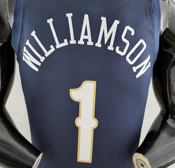 75th Anniversary New Orleans Pelicans Williams #1 Navy Blue NBA Jersey - Image 9