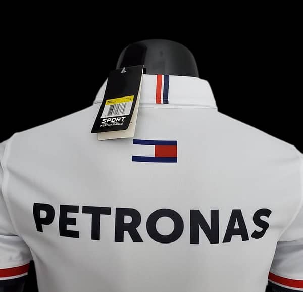 F1 Formula One 2022 Racing Suit Mercedes Polo White - Image 4