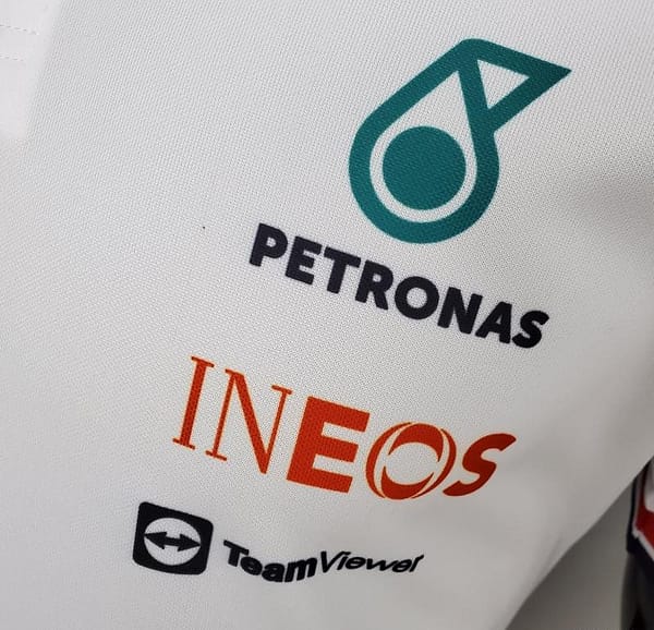 F1 Formula One 2022 Racing Suit Mercedes Polo White - Image 8
