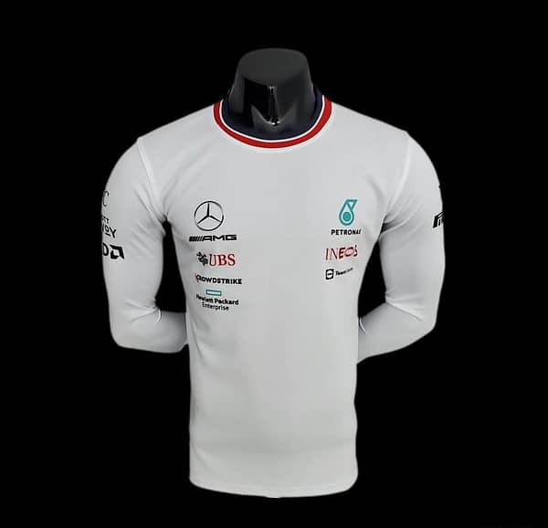 F1 Formula One 2022 Mercedes Long Sleeve White - Image 3