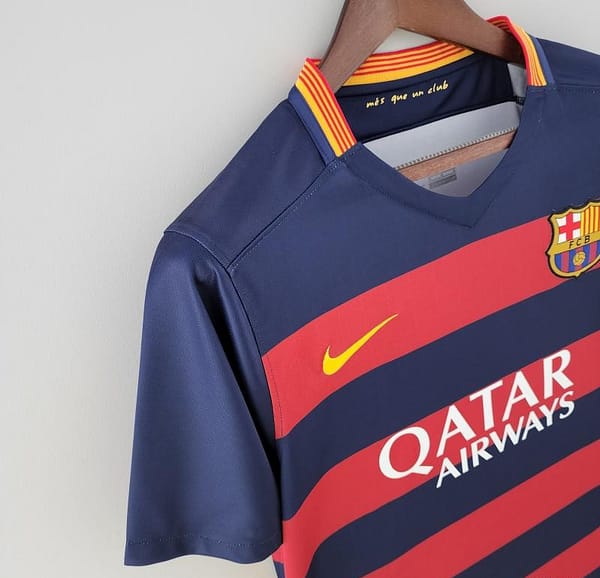 Retro 15/16 Barcelona Home  Soccer Jersey - Image 7