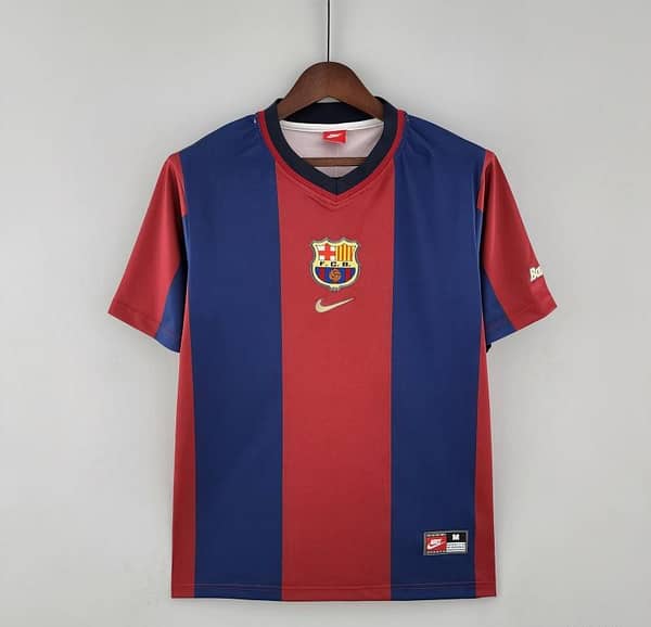 Retro 98/99 Barcelona Home  Soccer Jersey - Image 8