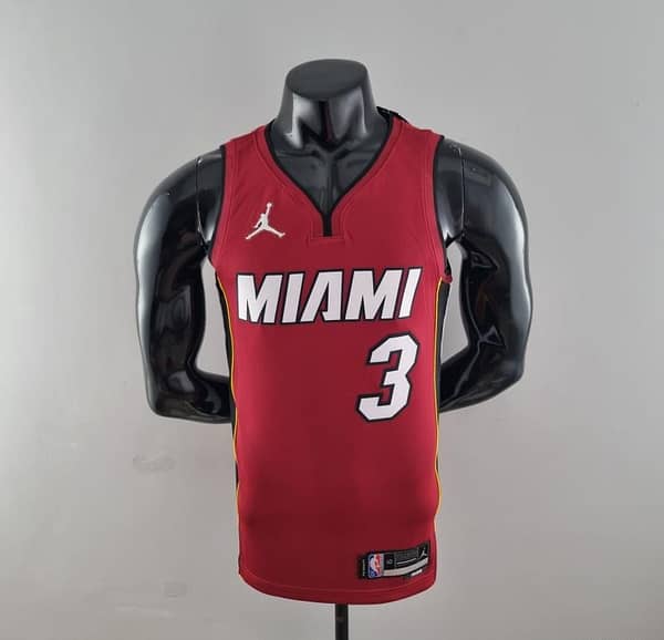 75th Anniversary Miami Heat Jordan WADE #3 Burgundy NBA Jersey
