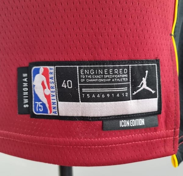 75th Anniversary Miami Heat Jordan OLADIPO#4 Burgundy NBA Jersey - Image 2