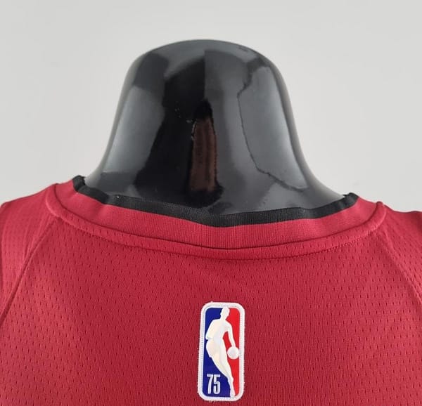 75th Anniversary Miami Heat Jordan OLADIPO#4 Burgundy NBA Jersey - Image 8
