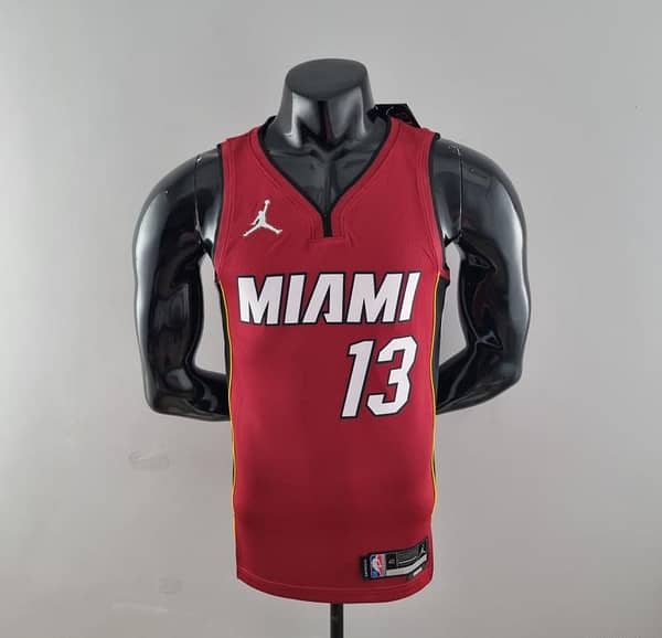 75th Anniversary Miami Heat Jordan ADEBAYO#13 Burgundy NBA Jersey