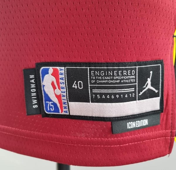 75th Anniversary Miami Heat Jordan ADEBAYO#13 Burgundy NBA Jersey - Image 2