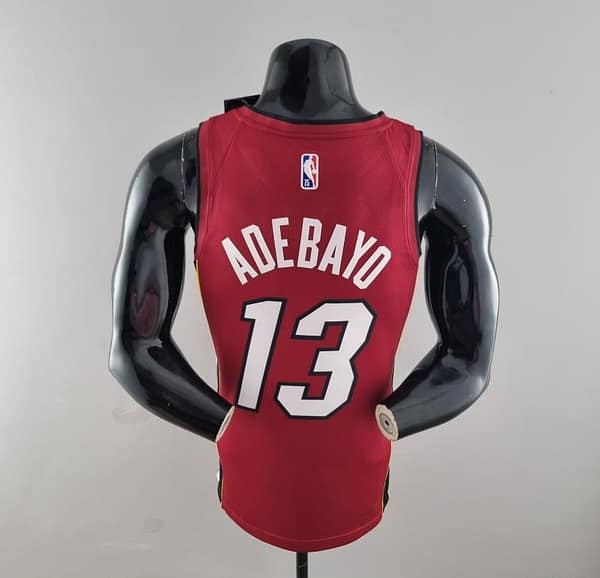 75th Anniversary Miami Heat Jordan ADEBAYO#13 Burgundy NBA Jersey - Image 10