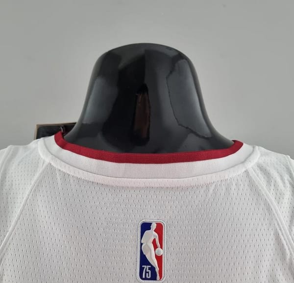75th Anniversary Miami Heat WADE #3 White NBA Jersey - Image 2