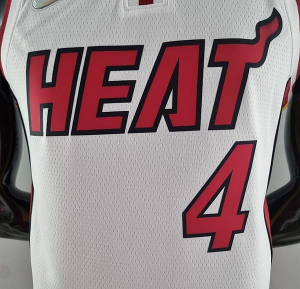 75th Anniversary Miami Heat OLADIPO#4 White NBA Jersey - Image 9