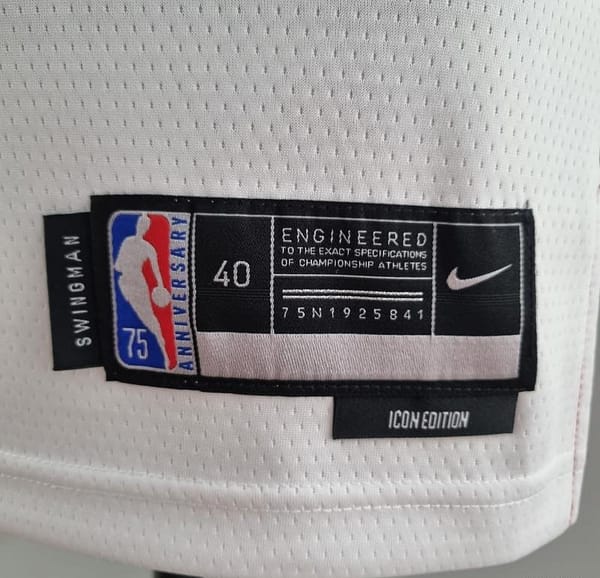 75th Anniversary Miami Heat OLADIPO#4 White NBA Jersey - Image 10