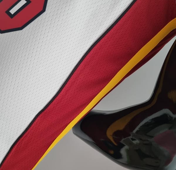 75th Anniversary Miami Heat JAMES #6 White NBA Jersey - Image 3