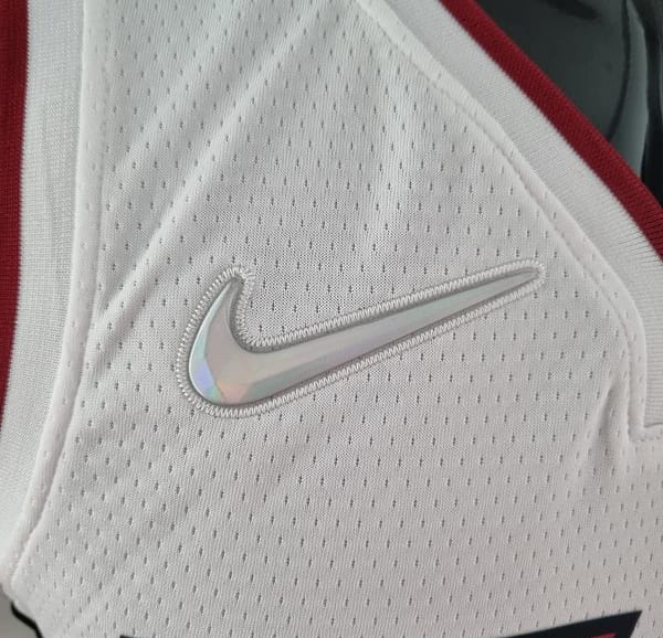 75th Anniversary Miami Heat JAMES #6 White NBA Jersey - Image 5