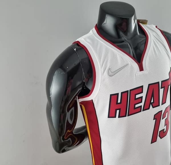 75th Anniversary Miami Heat ADEBAYO#13 White NBA Jersey - Image 7