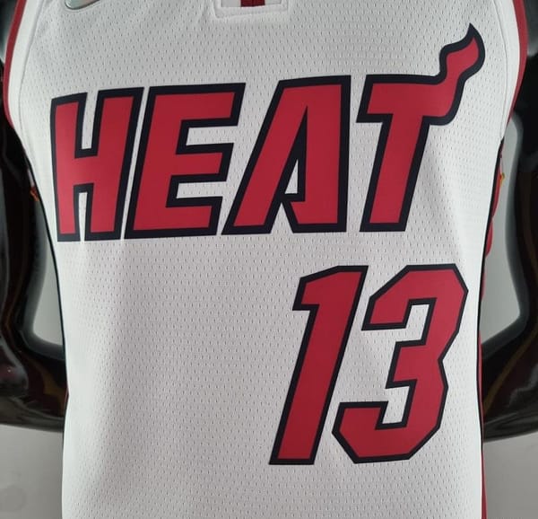 75th Anniversary Miami Heat ADEBAYO#13 White NBA Jersey - Image 10