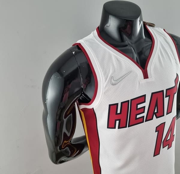 75th Anniversary Miami Heat HERRO#14 White NBA Jersey - Image 4