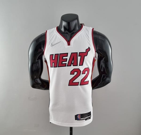 75th Anniversary Miami Heat BUTLER#22 White NBA Jersey