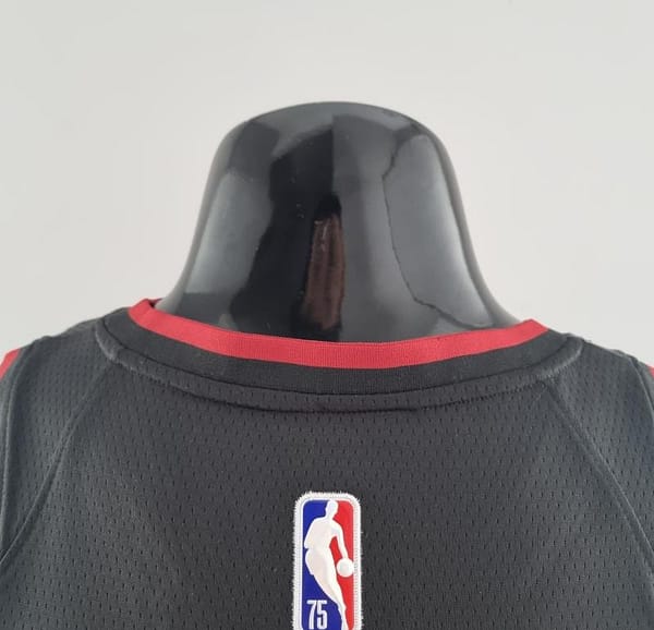 75th Anniversary Miami Heat WADE #3 Black NBA Jersey - Image 2