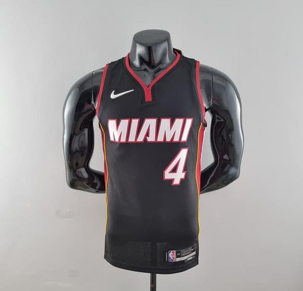 75th Anniversary Miami Heat OLADIPO#4 Black NBA Jersey