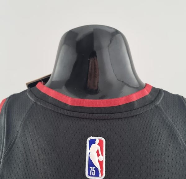 75th Anniversary Miami Heat OLADIPO#4 Black NBA Jersey - Image 2